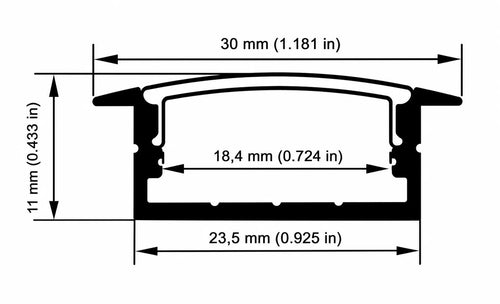 Aluminum Channel, Core with Lip