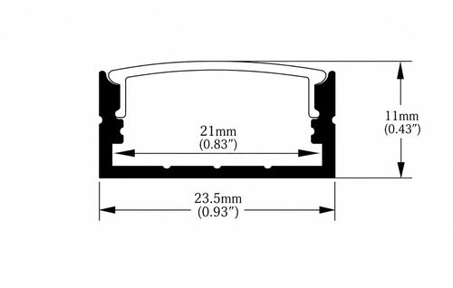 Aluminum Channel, Core without Lip
