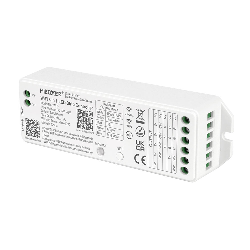 MiBoxer WL5 - 5 in 1 LED Strip Controller (WiFi+2.4G)