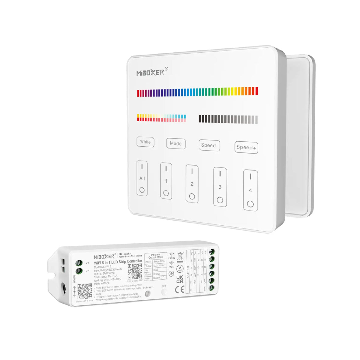 MiBoxer WL5 Controller + B4 4-Zone Wall Panel Kit
