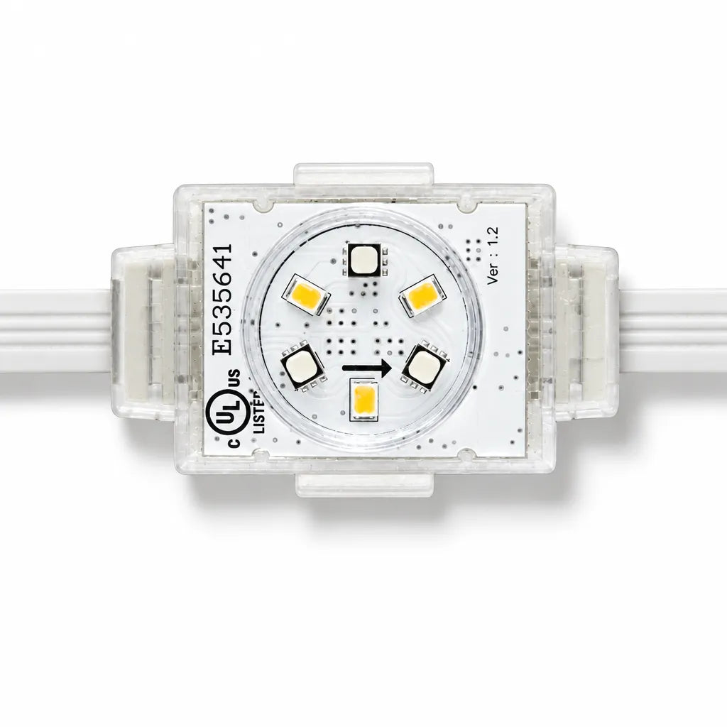 48V RGBW permanent eave light close-up