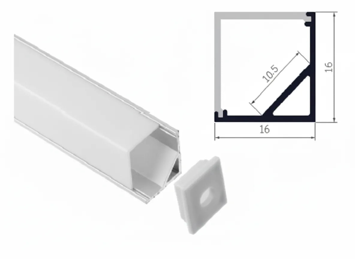Aluminum Extrusion - 45° Corner - Precision Beam